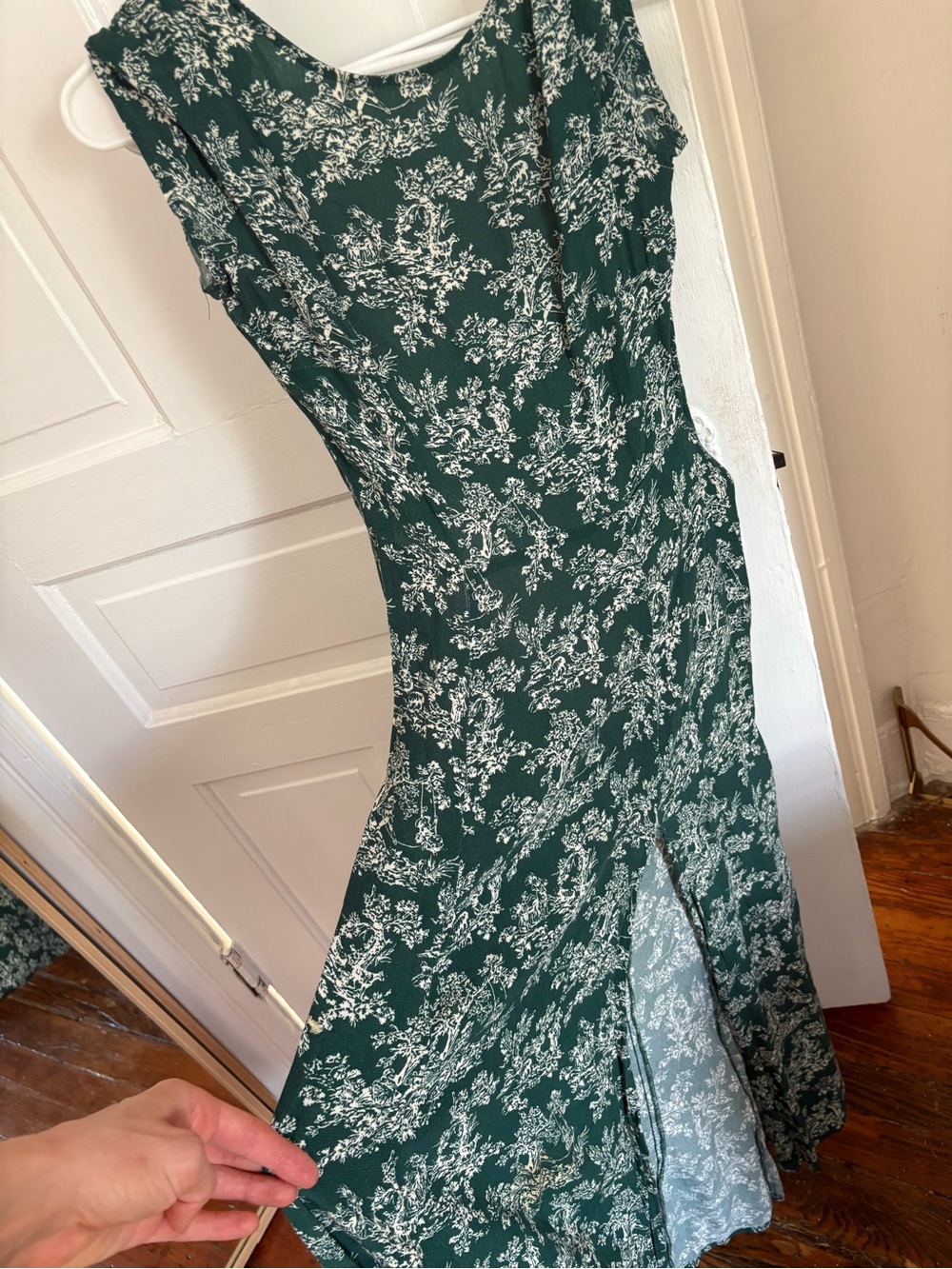 Urban Outfitters Dark Green Floral Maxi Dress
